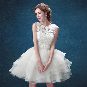 <span class=keywords><strong>Robe</strong></span> de mariée courte pour femmes, <span class=keywords><strong>robe</strong></span> de bal, <span class=keywords><strong>belle</strong></span> <span class=keywords><strong>robe</strong></span> blanche en dentelle - Product Image 4
