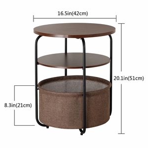 Giỏ Đựng Đồ Nội Thất Bằng Vải Hình Tròn Bàn Bên Cạnh Đồ Nội Thất Cổ Điển Bán Chạy Bộ Bàn Cạnh Thùng Cà Phê - Product Image 5