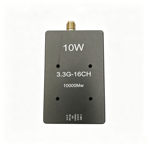 เครื่องส่งสัญญาณวิดีโออินดัสเทรียล VTX ระยะไกล 3.3GHz 10W 16CH เสาอากาศ MMCX อลูมิเนียมอัลลอยด์ ป้องกัน EMI ระบบกระโดดความถี่ - Product Image 1