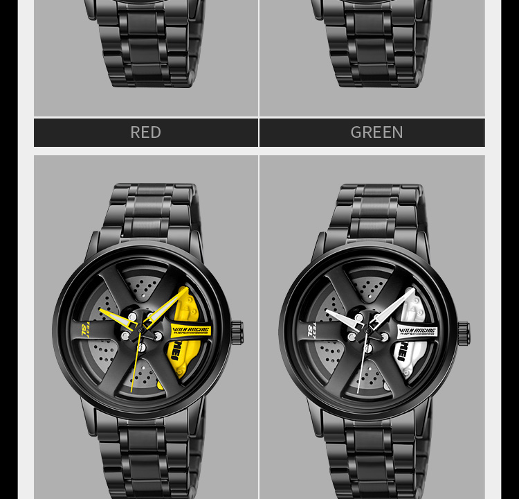 SKMEI 1787 New Wheels Rolling Creative Fashion Men's Watch Che Youhui League Fans Butterfly Double Snap Gift Wristwatch