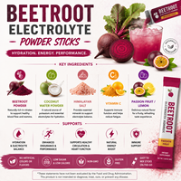 Poudre d'électrolytes de betterave pour l'hydratation sportive en sachets 1000mg Nitrate Matrix, Fournisseur OEM en gros pour l'échellement rapide