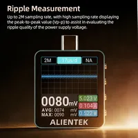 Testeur USB Alientek C2 en carton ondulé, voltmètre numérique, détecteur de puissance de charge, testeur de batterie PD3.2, détection de charge rapide, métal CNC