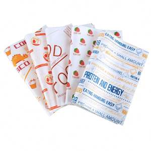 Recyclable Custom Logo Food <b>Wrapping</b> <b>Paper</b>, Greaseproof Food Packing Wrappers <b>Paper</b> <b>Burger</b> Sandwich Fast Food. - Product Image 5