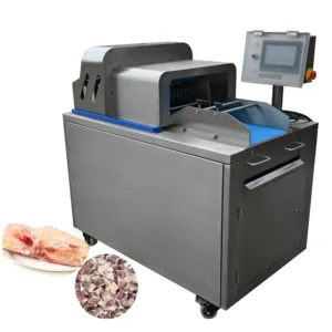 Automatic Commercial Steak Cube Cutter Frozen Fish Chicken Duck Meat Dicing Machine Bone Cutting Machine
