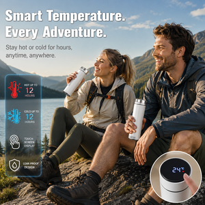 Inteligente Termo Digital 500ml Stainless Steel LED Smart Temperature Display Thermal <b>Flask</b> Cup Water <b>Bottle</b> With Tea Strainer - Product Image 5
