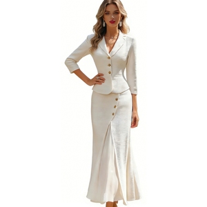 ชุดเสื้อผ้า2ชิ้นแบบสั่งตัดสำหรับผู้หญิงแฟชั่นแนว Co-Ord แบบทางการ - Product Image 2