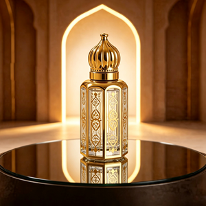 Wholesale Arabic Luxury Gold Roll on Glass <strong>Perfume</strong> Bottle 3ml 6ml 12ml for Oud <strong>Attar</strong> Fragrance Essential Oil - Product Image 1