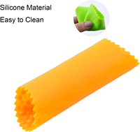 Silicone groentegereedschap met handmatige bediening, knoflookpeller, roller, houder, aluminium metaal voor huishoudelijk gebruik in de keuken
