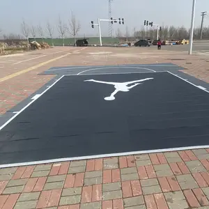 बास्केटबॉल कोर्ट लेआउट के साथ बास्केटबॉल जिम कोर्ट के लिए आउटडोर फर्श टाइल्स का उपयोग किया जाता है