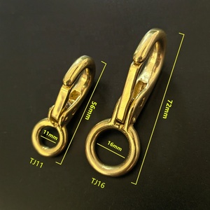 पालतू कुत्ते के पट्टे के लिए स्क्रू लॉक ठोस पीतल स्विस स्नैक हुक लॉकिंग क्लिप - Product Image 4