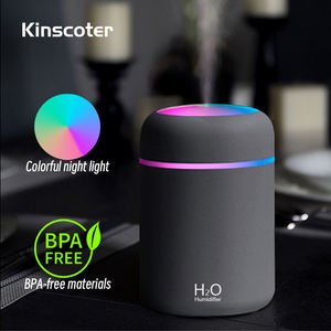 مرطب هواء محمول صغير للسيارة سعة 300 مل، ناشر زيوت عطرية بالموجات فوق الصوتية، مرطب هواء USB للمكتب بسعر الجملة من الصين - Product Image 3
