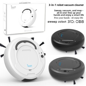 Venta al por mayor <span class=keywords><strong>de</strong></span> fábrica: Robot aspirador inteligente 3 en 1 con cepillo y succión, caja <span class=keywords><strong>de</strong></span> polvo <span class=keywords><strong>de</strong></span> 400 ml, electrodoméstico recargable para el hogar, regalo. - Product Image 3