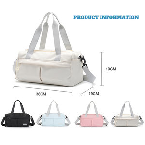 Bolsa de <span class=keywords><strong>viaje</strong></span> personalizada para hombre y <span class=keywords><strong>mujer</strong></span> con compartimento para zapatos y bolsa de gimnasio con bolsillo húmedo bolsa de yoga deportiva para avión - Product Image 2