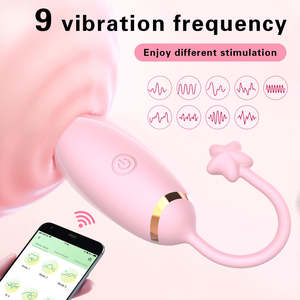 Kedatangan Baru APP <span class=keywords><strong>Remote</strong></span> Control Bola Vagina Wanita Stimulator Klitoris G-Spot Vibrator 9 Frekuensi Tahan Air USB - Product Image 3
