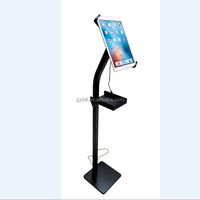 Support de sol autonome EStand pour tablette de sécurité avec imprimante, plateau pour accessoires et support verrouillable pour tablettes de 7, 8, 9, 10, 11, 12, 13 pouces