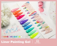 ICE NOVA Liner Peinture Gel Marque Privée Ensemble 15 Ml pour Salon Usine Vente En Gros 51 Couleurs Vegan Gel Vernis À Ongles Uv Led Kit