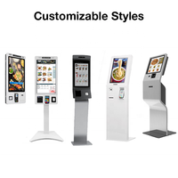 Supermarché 21.5 Android 32 Kiosque de prix Machine de paiement à écran tactile Kiosque de commande en libre-service avec point de vente au restaurant
