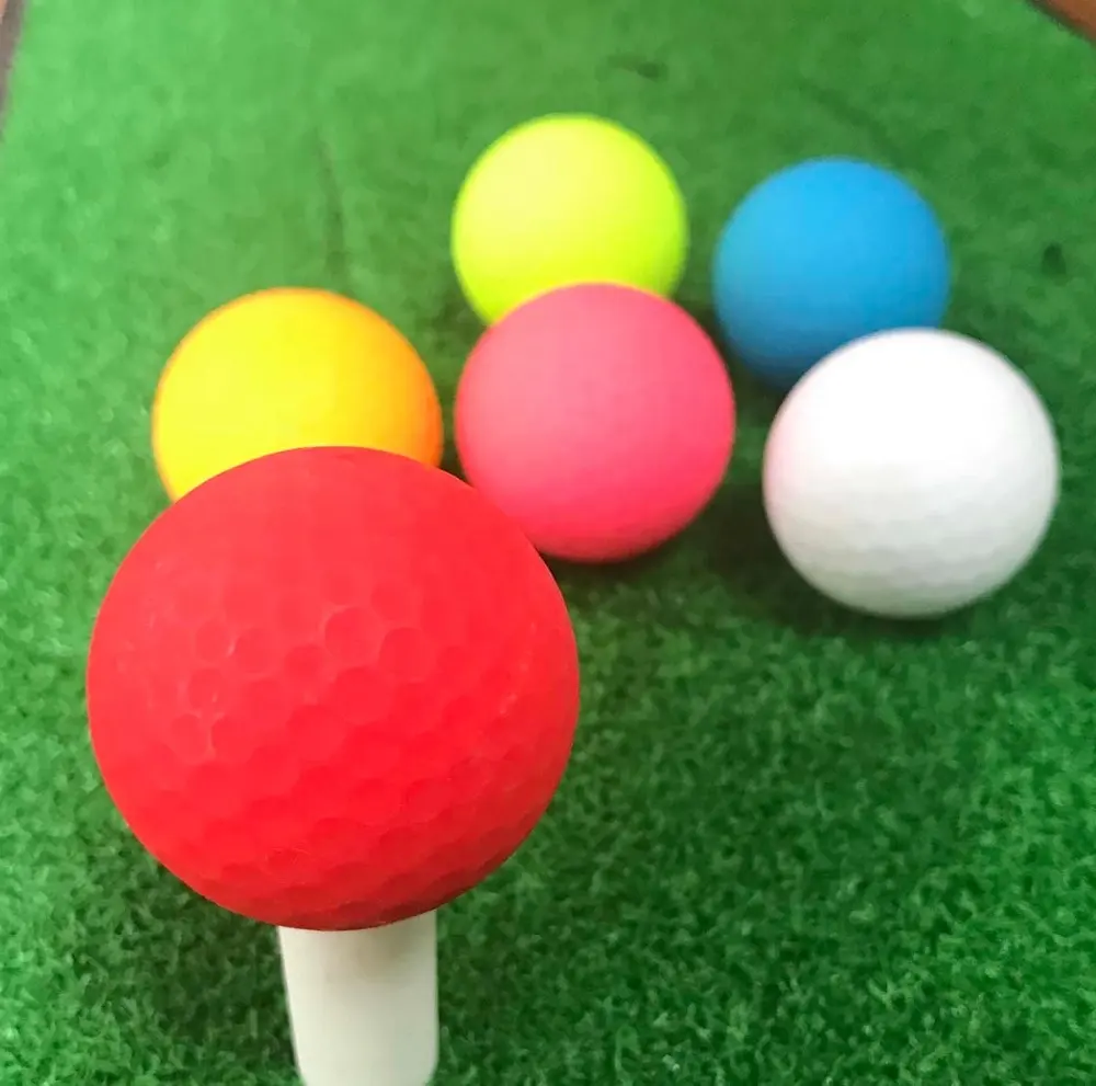 Фабрика Китая, высокое качество, Пользовательский логотип, цветной матовый мяч для гольфа, 3-слойные шары