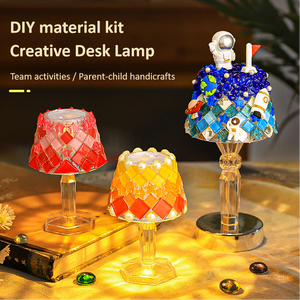 Decorazione per Feste, Lampada Decorativa Artigianale in <span class=keywords><strong>Vetro</strong></span> Mosaico Fai-da-Te per Compleanno, Natale, San Valentino, Regalo - Product Image 1