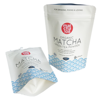Pochette refermable personnalisée gaufrée pour poudre de thé vert Matcha, qualité alimentaire, étanche et anti-humidité