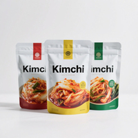Pochette debout imprimée numérique de qualité alimentaire personnalisée cornichon stockage trois côté joint emballage sac Kimchi