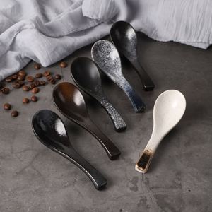 Ensemble de cuillères <span class=keywords><strong>en</strong></span> céramique de style japonais vintage personnalisé-soupe/dîner/<span class=keywords><strong>cuillère</strong></span> <span class=keywords><strong>à</strong></span> <span class=keywords><strong>café</strong></span> vaisselle pour restaurant et cuisine - Product Image 1