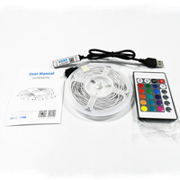 Tira de Luces LED Inteligente USB para Ambiente de E-Sports, RGB, con Respuesta a la Música, Cambio de Color, Autoadhesiva, Bajo Voltaje 5V, Ancho de PCB de 8mm