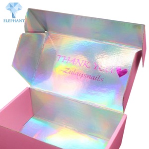 Custom Logo Gift <strong>Box</strong> for Wigs Luxury <strong>Glitter</strong> Holographic Pink Empty Folding Lip Gloss Cosmetic Wig Packaging <strong>Box</strong> - Product Image 4