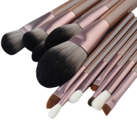 Kit cosmétique en or rose de haute qualité en gros, pinceaux de maquillage vegan, pinceaux de maquillage, ensemble de pinceaux de maquillage