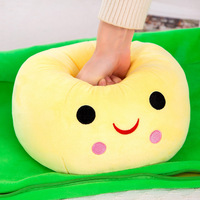 Vente en gros de jouets en peluche drôles de pois oreillers en peluche jouets en peluche mignons de gousse de pois