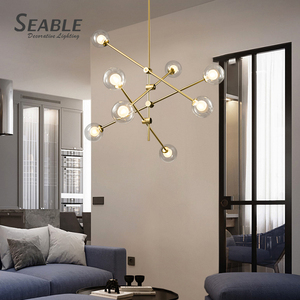 Approvisionnement d'usine de chambre à coucher moderne En Verre 8 Ball Nord <span class=keywords><strong>Europe</strong></span> Lustre Lumière - Product Image 1