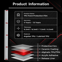 Film de protection de peinture (PPF) auto-cicatrisant anti-rayures OEM LLumar G1, 7,5 mil, 8 mil, blocage UV à 99 %, pour protection intégrale de la carrosserie