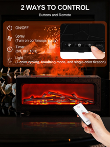 Aroma <b>Essential</b> <b>Oil</b> Fireplace <b>Diffuser</b> Colorful Flame <b>Diffuser</b> Bonfire Fireplace Humidifier - Product Image 3