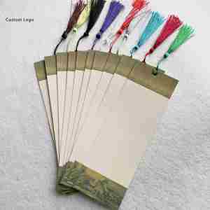 Rectangle Paper Bookmarks with Tassel, Customized for Tradeshow Giveaways and Corporate <b>Presents</b> - Product Image 1