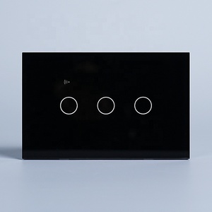 Smart Home Kits And <strong>System</strong> Glass 3mm <strong>Touch</strong> Panel 3 Gang Smart Switch <strong>Sensitive</strong> <strong>Touch</strong> Button With App <strong>Control</strong> Voice <strong>Control</strong> - Product Image 1