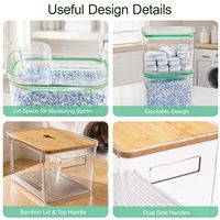 Distributeur de sacs poubelles 5-en-1, Conteneur de rangement pour lessive et dosettes de lave-vaisselle, Rangement gain de place pour buanderie, Organisation domestique