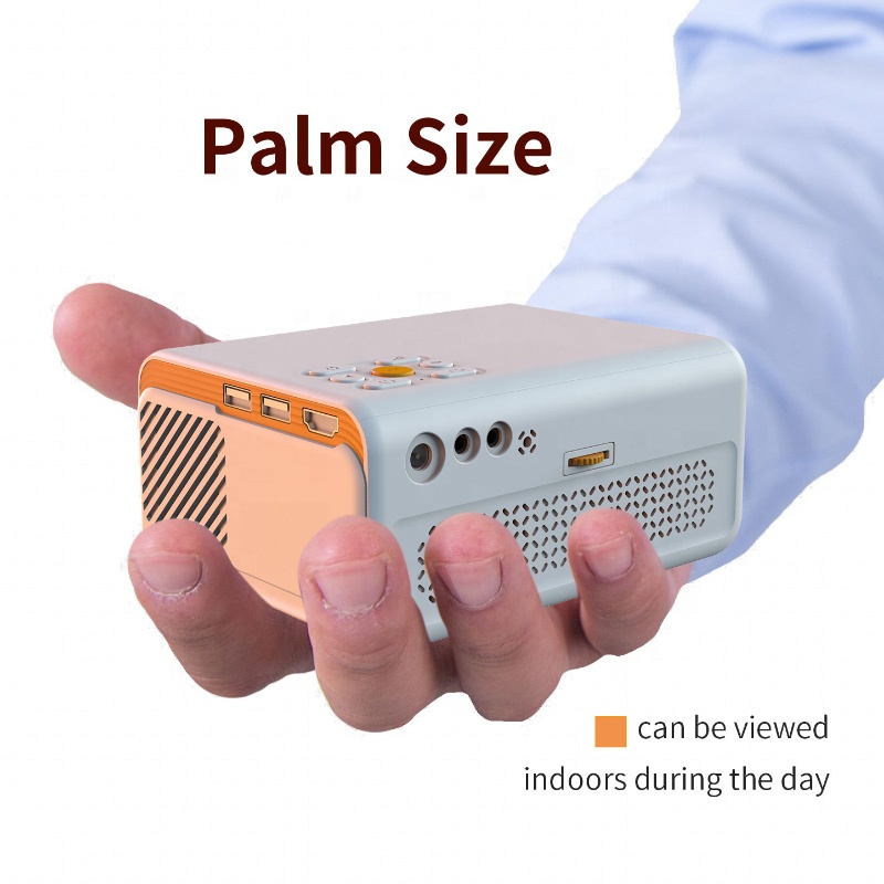 2022 new arrival E1 mirror wireless slim led high resolution multilingual home theater cinema education beamer projector