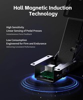 PXN PD HM Frein et accélérateur Sim Racing Pédales doubles Manettes de jeu compatibles avec les jeux PC et mobiles