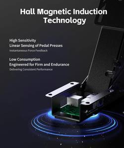 Pedales Dobles de Freno y Acelerador PXN PD HM para Simulación de Carreras, Joystick, Controles de Juego Compatibles con PC y Juegos Móviles - Product Image 5