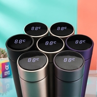 Gobelet d'isolation sous vide numérique à double paroi de 450ml bouteille intelligente en acier inoxydable affichage de la température LED batterie à boire directement