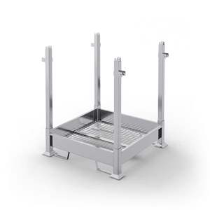 Heavy Duty rimovibile in acciaio zincato grande sacco contenitore magazzino di stoccaggio pieghevole e impilabile caratteristica per uso pesante - Product Image 1