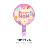 10 pouces fête des mères ballon en aluminium fête des mères j'aime ma mère rouge rose multicolore décorations de fête des mères