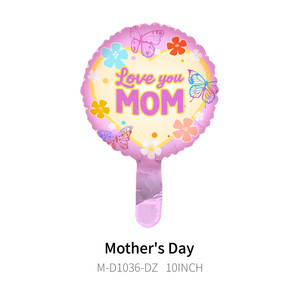 Festa della mamma <span class=keywords><strong>palloncino</strong></span> in alluminio da 10 pollici per la festa della mamma adoro le decorazioni multicolori per la festa della mamma rosa rossa - Product Image 4