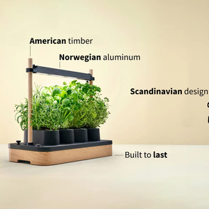 Kit <span class=keywords><strong>de</strong></span> jardinage hydroponique solaire personnalisable et économe en énergie, plateau compact pour micro-légumes avec éclairage LED et cadre en bambou pour usage domestique - Product Image 2