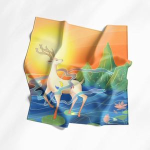 Pañuelos de Seda para Mujer, Elegantes Pañuelos de Cabeza de Seda, Pañuelo de Seda Personalizado con Diseño Único, Ideal para Conjuntos a Juego de Madre e Hija - Product Image 4