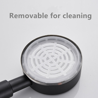 Pommeau de douche en acier inoxydable noir GEE-N filtre de douche à main durable à haute pression avec tuyau de douche acceptable
