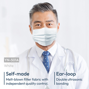 Mascarilla médica personalizada desechable de 3 capas, ASTM F2100 mascarilla facial, nivel 1 para uso diario, la mejor venta hecha en Taiwán - Product Image 3