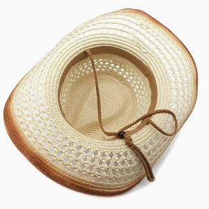 Chapeaux <span class=keywords><strong>de</strong></span> cowboy en <span class=keywords><strong>paille</strong></span> pour femmes et hommes, <span class=keywords><strong>chapeau</strong></span> <span class=keywords><strong>de</strong></span> cowgirl western à large bord, <span class=keywords><strong>chapeau</strong></span> <span class=keywords><strong>de</strong></span> soleil pour voyage, vacances et plage - Product Image 6