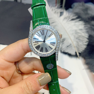 Reloj de Pulsera de Lujo para Mujer, Bisel de Cristal, Reloj de Cuarzo, Elegante Caja Ovalada, Reloj de Vestir, 32 mm - Product Image 4