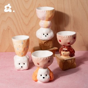 CONGSTUDIO Tasse en céramique faite à la main motif dessin animé <span class=keywords><strong>Verre</strong></span> à vin créatif pour fille Nouveau cadeau de mariage, d'anniversaire ou de Nouvel An - Product Image 4